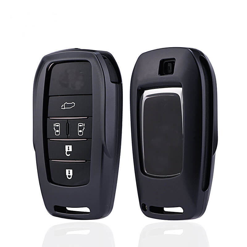 【トヨタ】クリア窓タイプ キーリング付きメタリックカバーキーケース〔Eタイプ〕