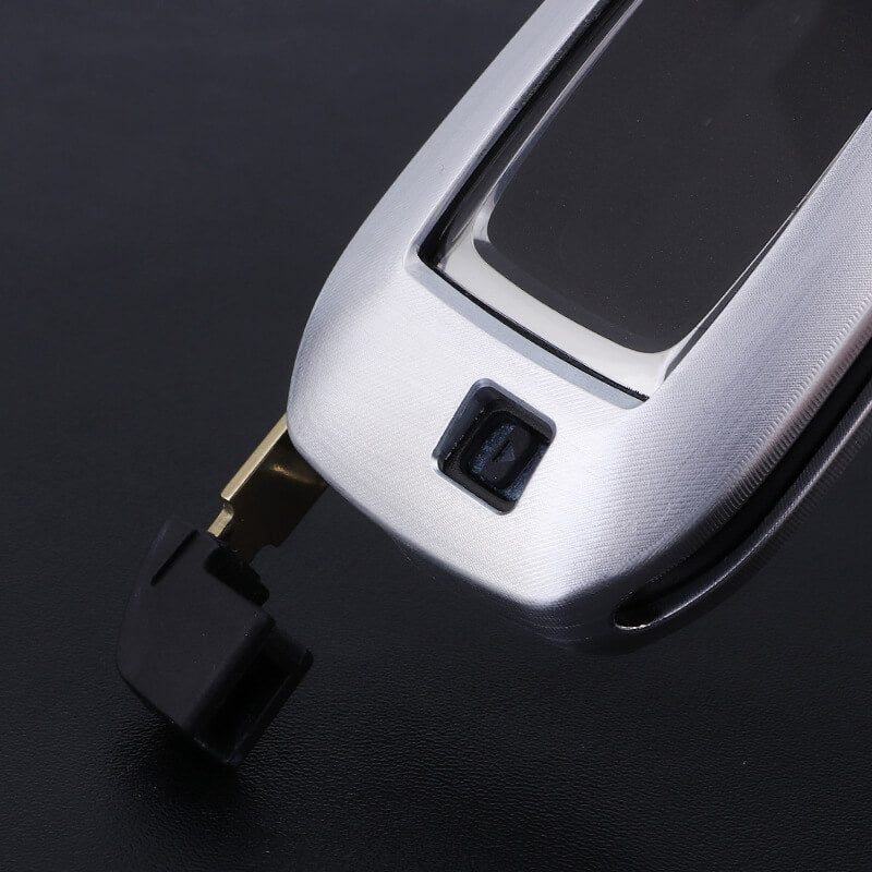 【トヨタ】クリア窓タイプ キーリング付きメタリックカバーキーケース〔Eタイプ〕