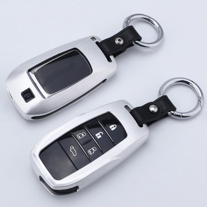 【トヨタ】クリア窓タイプ キーリング付きメタリックカバーキーケース〔Eタイプ〕