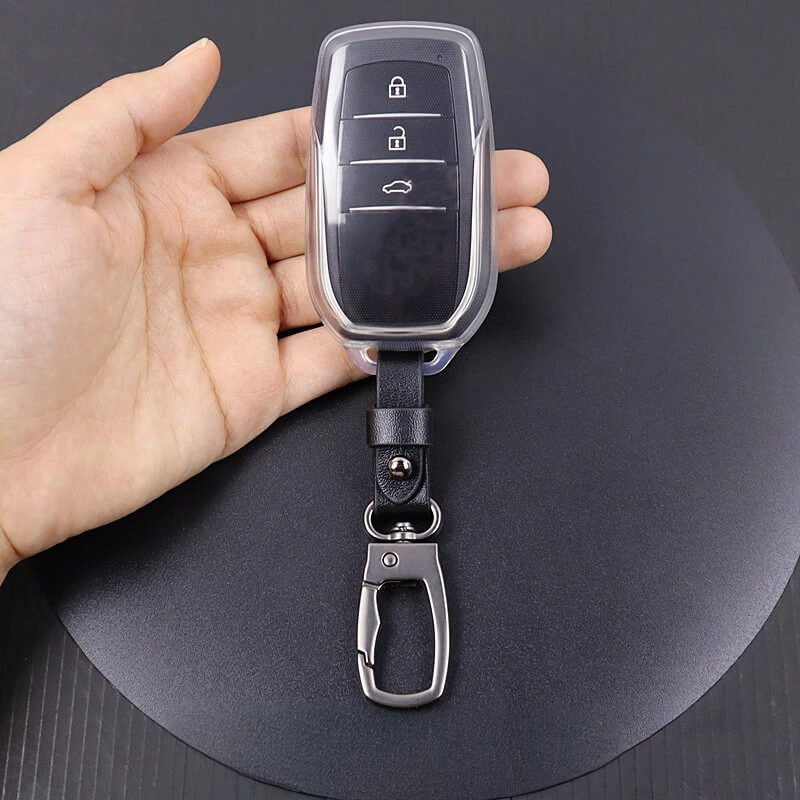 【トヨタ】バックル付きTPUスケルトンカバーキーケース〔Eタイプ〕