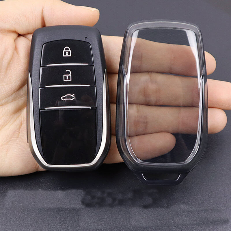 【トヨタ】バックル付きTPUスケルトンカバーキーケース〔Eタイプ〕