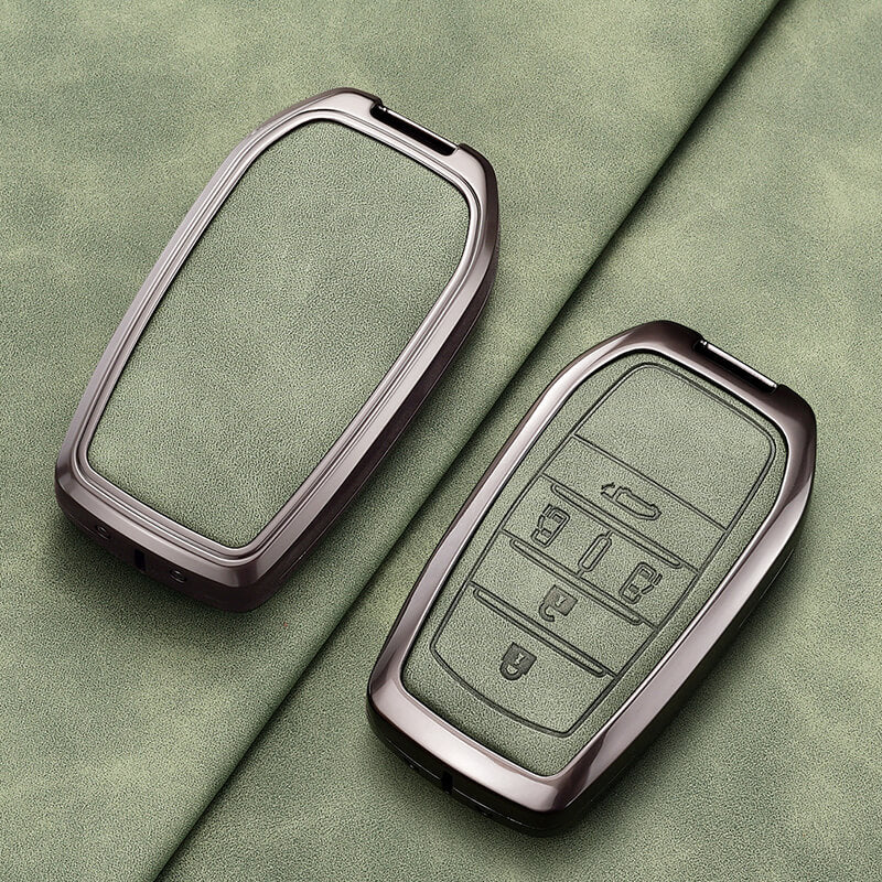 【トヨタ】ストラップ&バックル付きスウェードキーケース〔Eタイプ〕