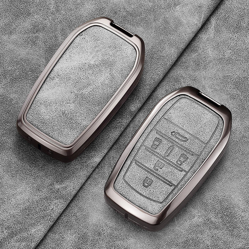 【トヨタ】ストラップ&バックル付きスウェードキーケース〔Eタイプ〕