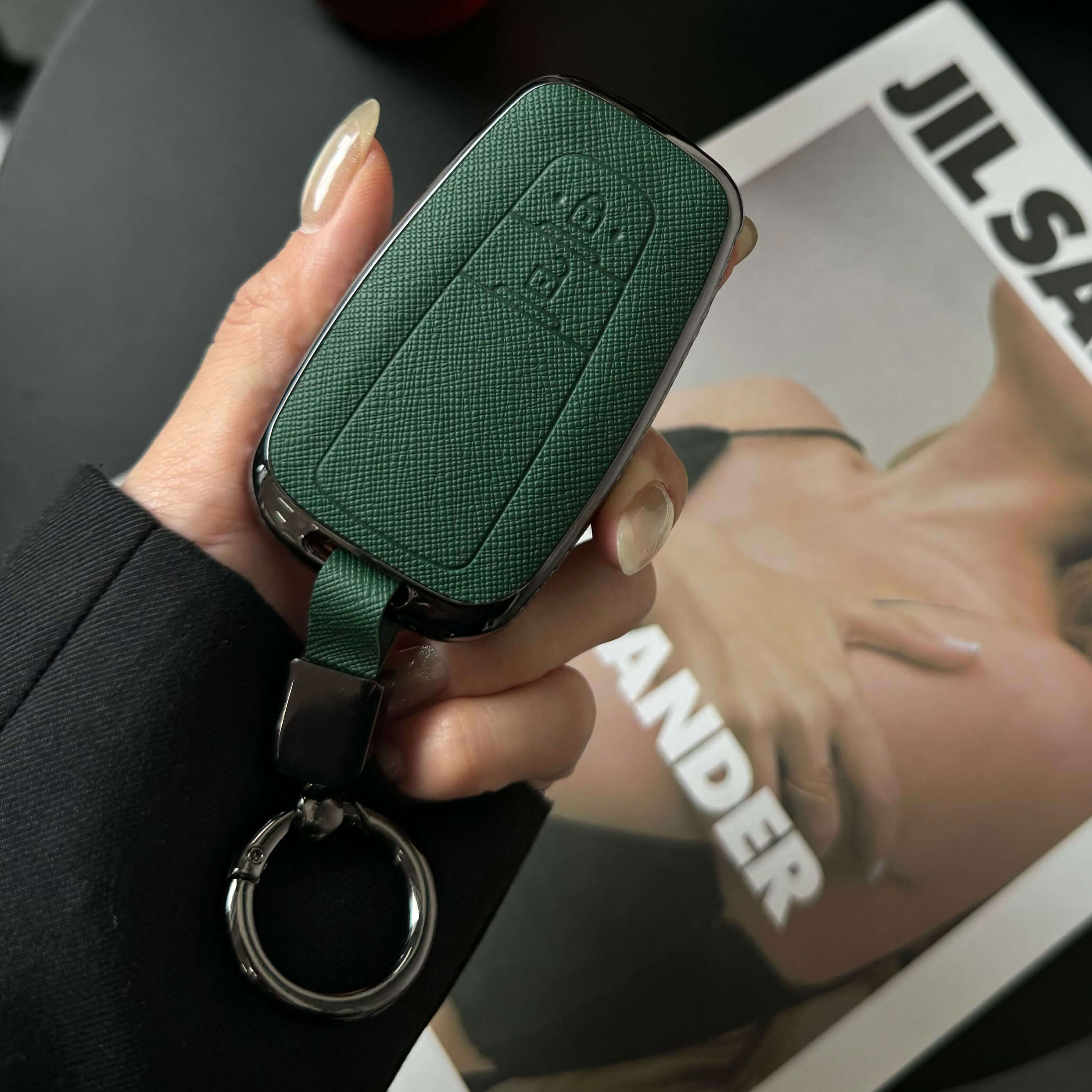 【トヨタ】キーリング付きメタルカバーレザーキーケース〔Fタイプ〕