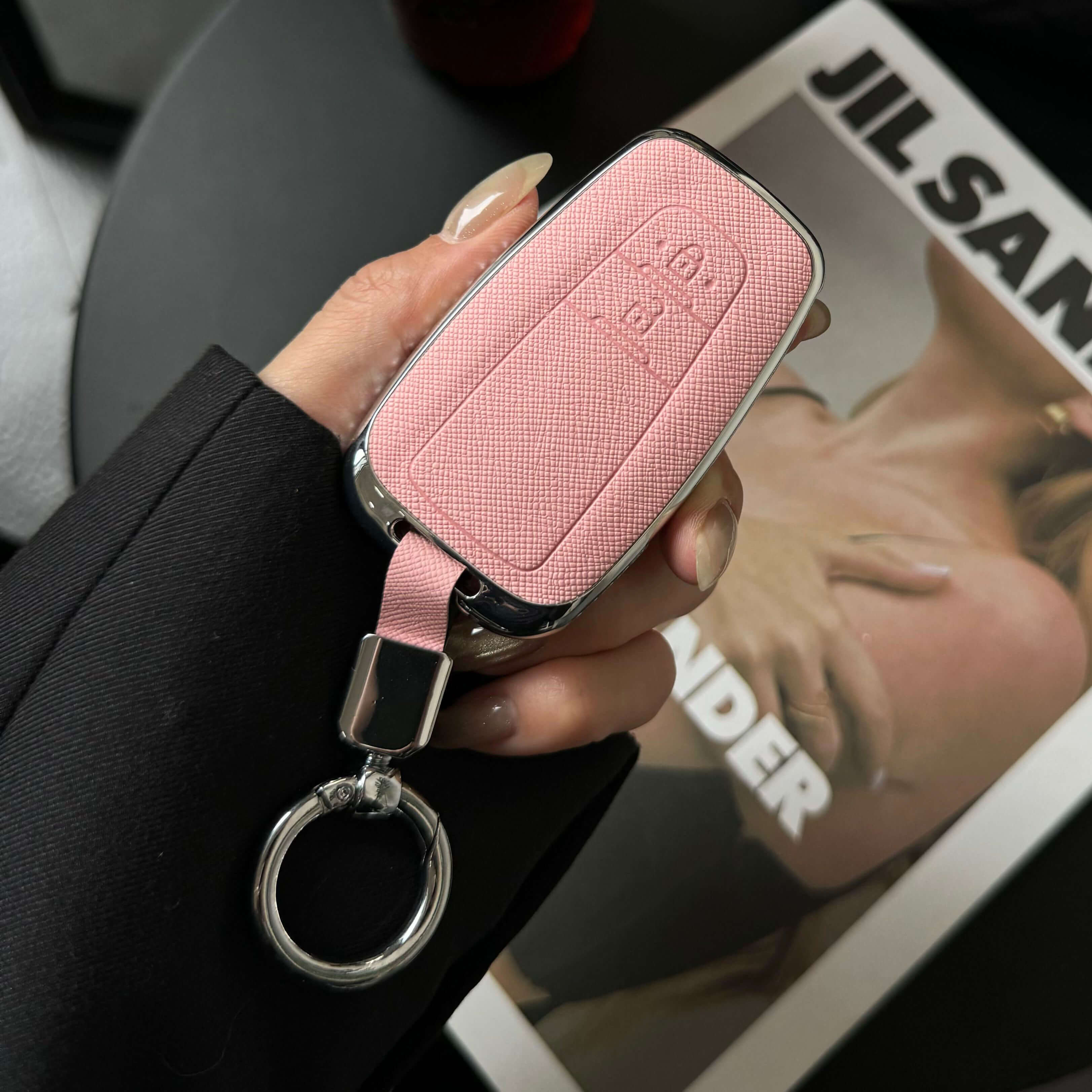 【トヨタ】キーリング付きメタルカバーレザーキーケース〔Fタイプ〕