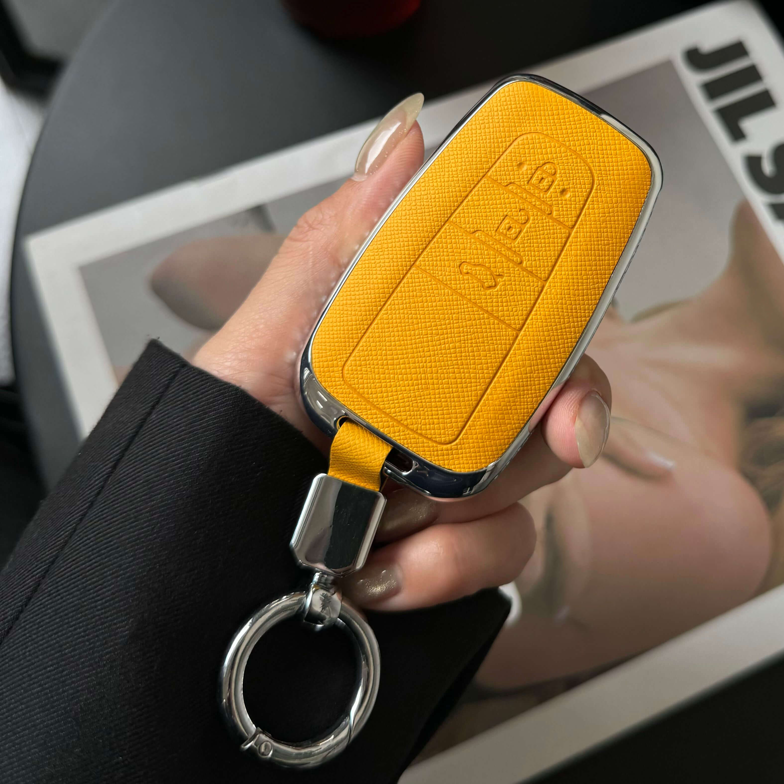 【トヨタ】キーリング付きメタルカバーレザーキーケース〔Fタイプ〕