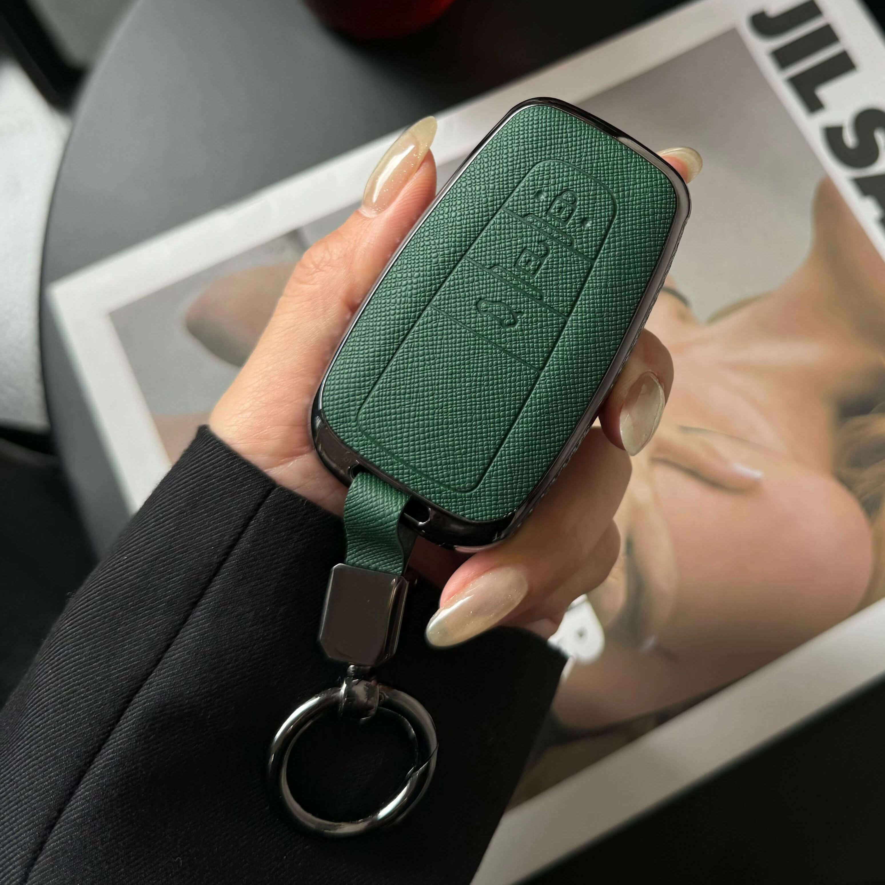 【トヨタ】キーリング付きメタルカバーレザーキーケース〔Fタイプ〕