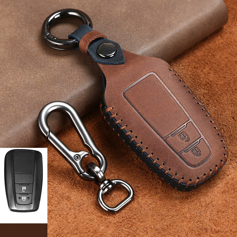 【トヨタ】キーリング&バックル付きレザースマートキーケース〔Fタイプ〕