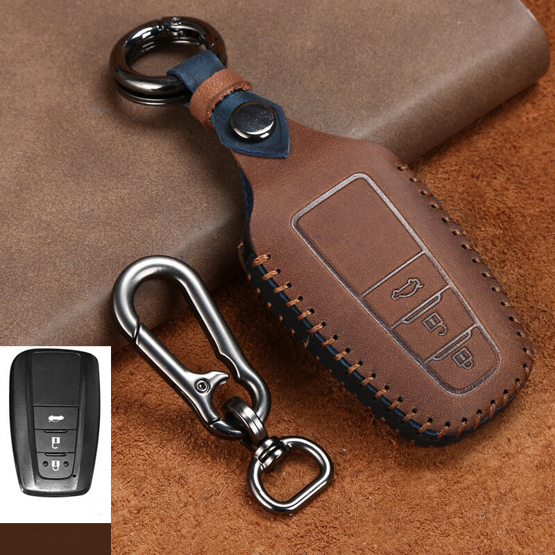 【トヨタ】キーリング&バックル付きレザースマートキーケース〔Fタイプ〕