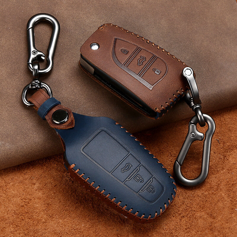 【トヨタ】キーリング&バックル付きレザースマートキーケース〔Fタイプ〕