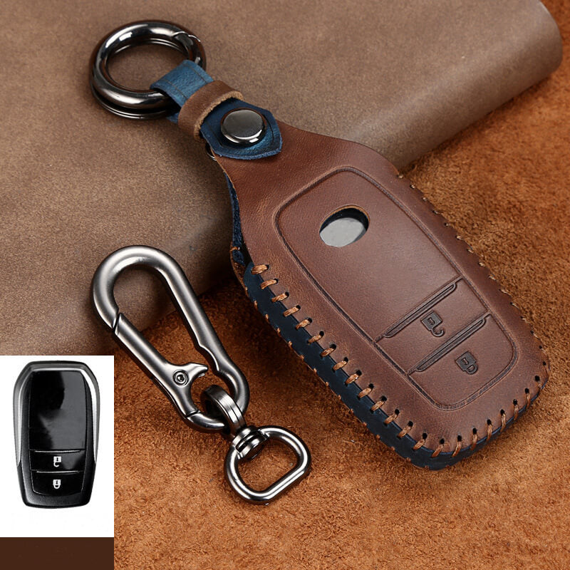 【トヨタ】キーリング&バックル付きレザースマートキーケース〔Eタイプ〕