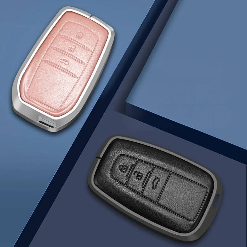 【トヨタ】シルバーフレームレザーキーケース〔Fタイプ〕