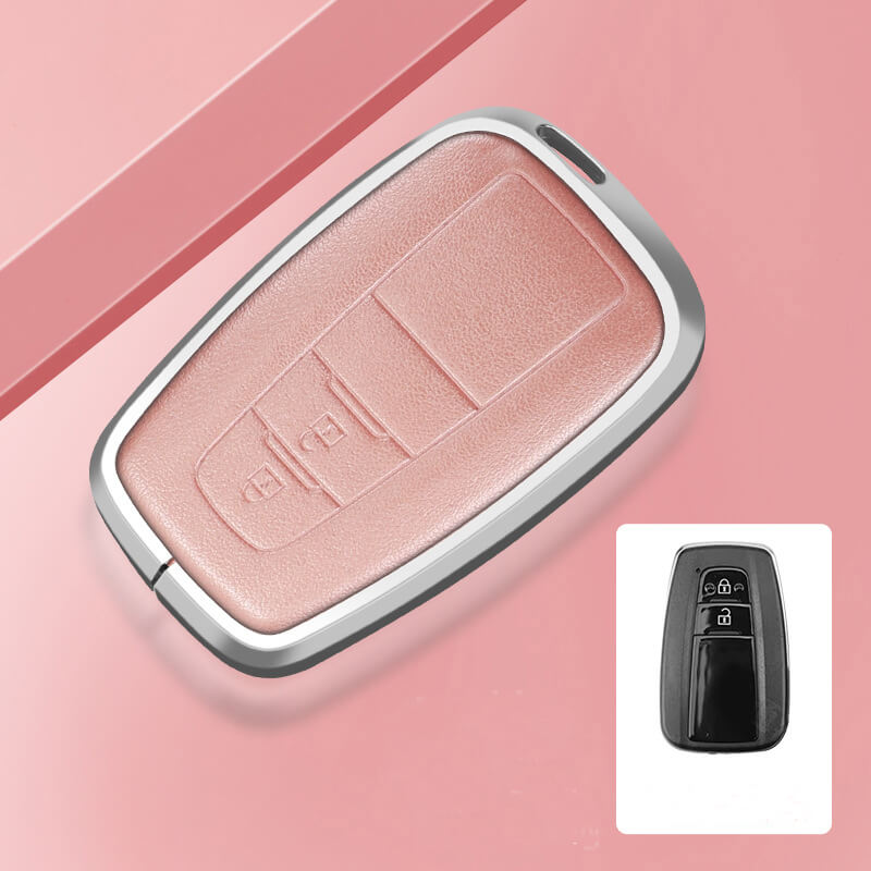 【トヨタ】シルバーフレームレザーキーケース〔Fタイプ〕