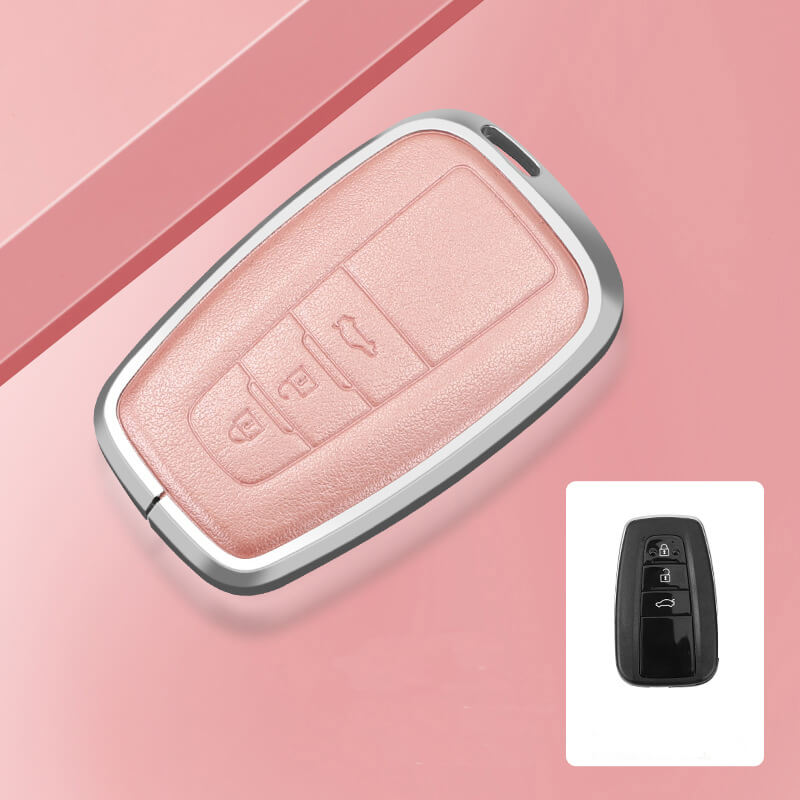 【トヨタ】シルバーフレームレザーキーケース〔Fタイプ〕