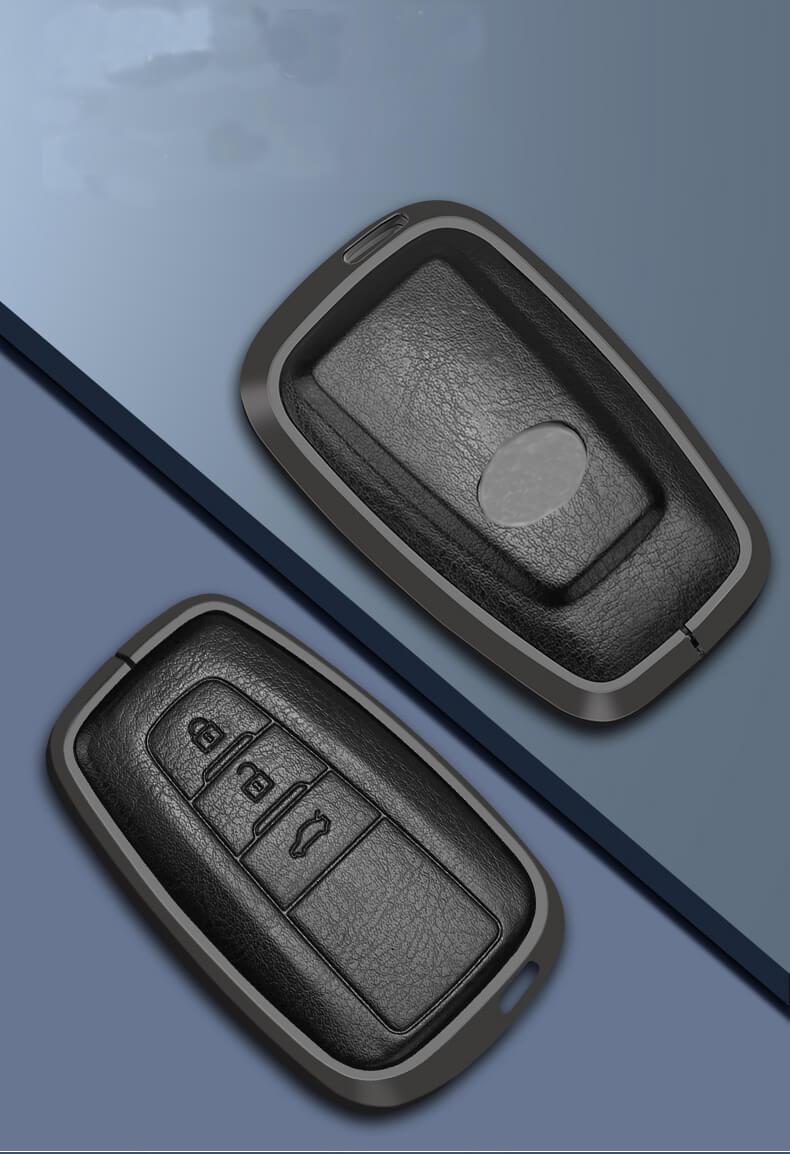 【トヨタ】シルバーフレームレザーキーケース〔Fタイプ〕