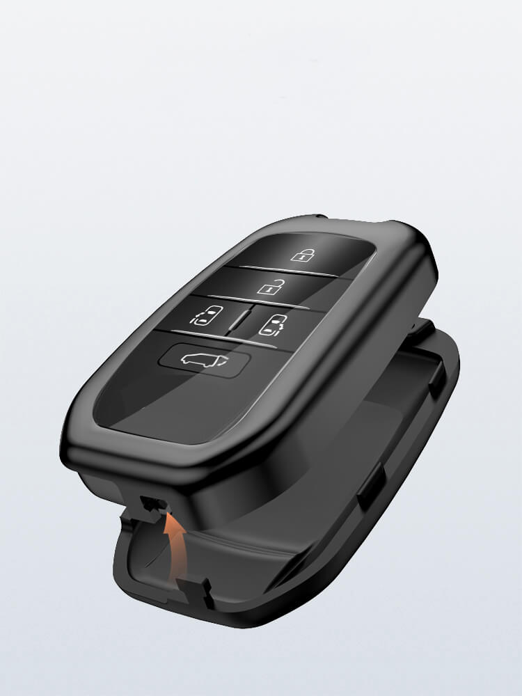 【トヨタ】バックルタイプブラックシールドキーケース〔Eタイプ〕