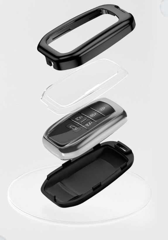 【トヨタ】バックルタイプブラックシールドキーケース〔Eタイプ〕