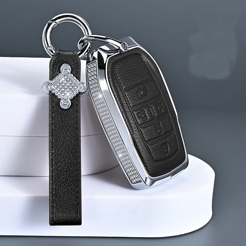 【トヨタ】ストラップ付きサイドビジュー&レザースマートキーケース〔Eタイプ〕