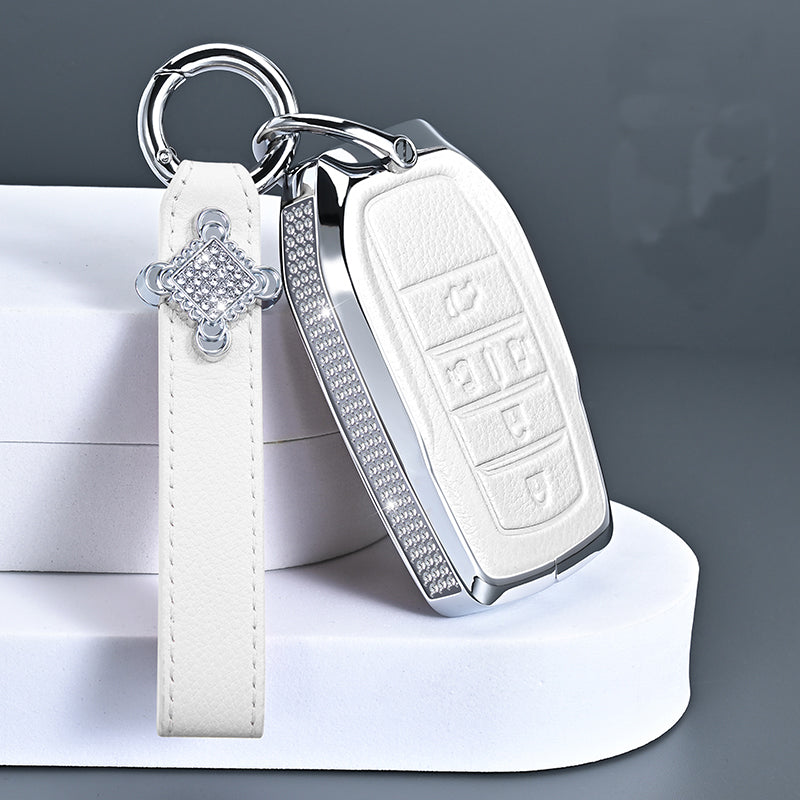 【トヨタ】ストラップ付きサイドビジュー&レザースマートキーケース〔Eタイプ〕