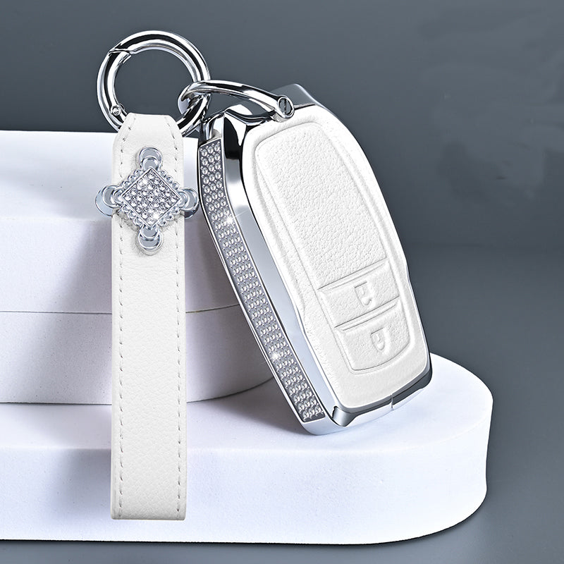 【トヨタ】ストラップ付きサイドビジュー&レザースマートキーケース〔Eタイプ〕