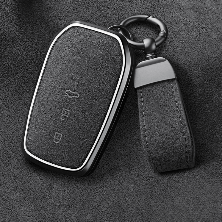 クラウン専用【トヨタ】ストラップ付きプレミアムスウェードスマートキーケース〔Eタイプ〕