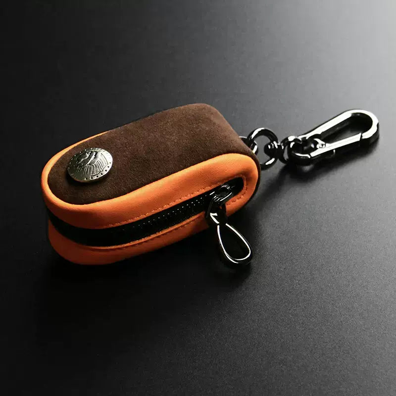 【全車種対応】ジッパー付きスウェードスマートキーケース