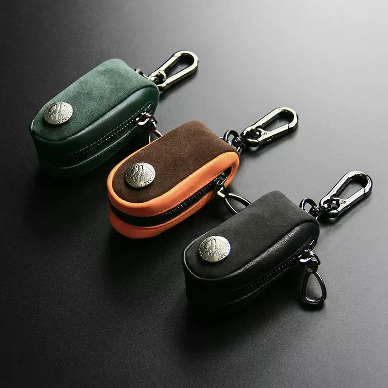 【全車種対応】ジッパー付きスウェードスマートキーケース