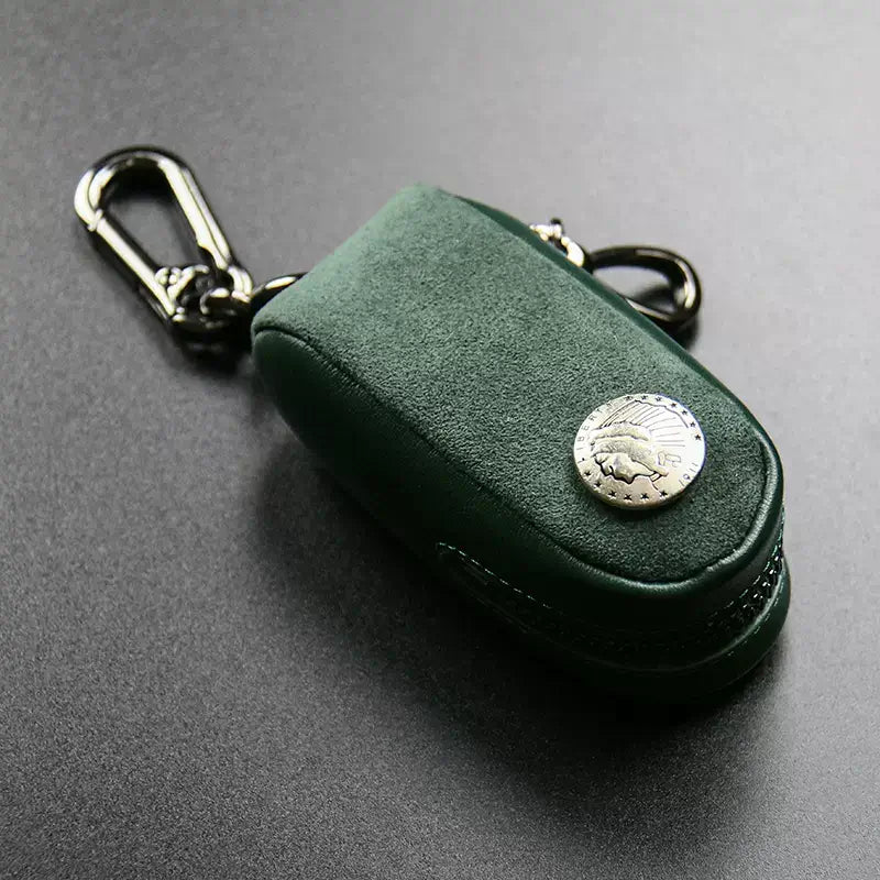 【全車種対応】ジッパー付きスウェードスマートキーケース