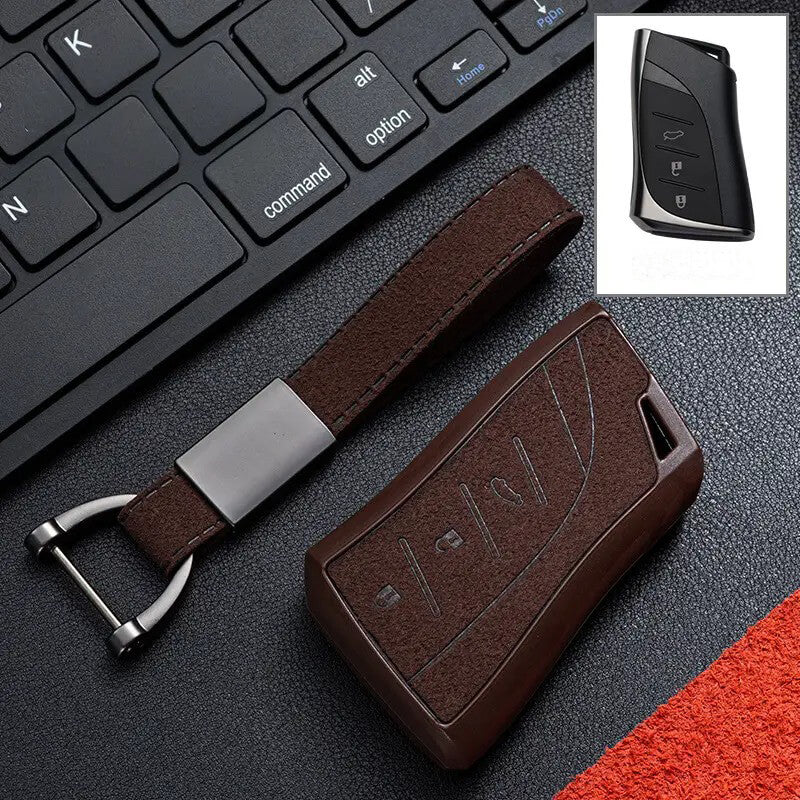 NEW【レクサス】ストラップ付きスウェードキーケース 〔Aタイプ〕