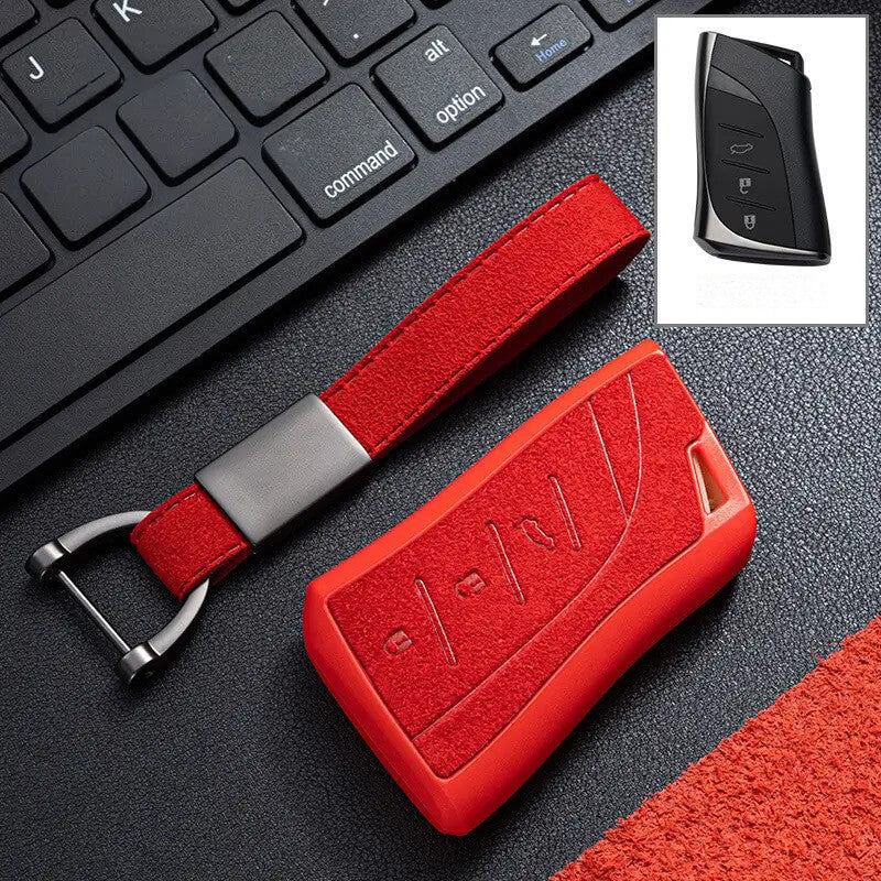 NEW【レクサス】ストラップ付きスウェードキーケース 〔Aタイプ〕