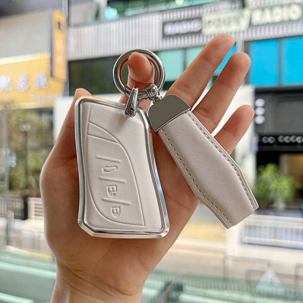 【レクサス】ストラップ付きシンプルレザースマートキーケース 〔Aタイプ〕