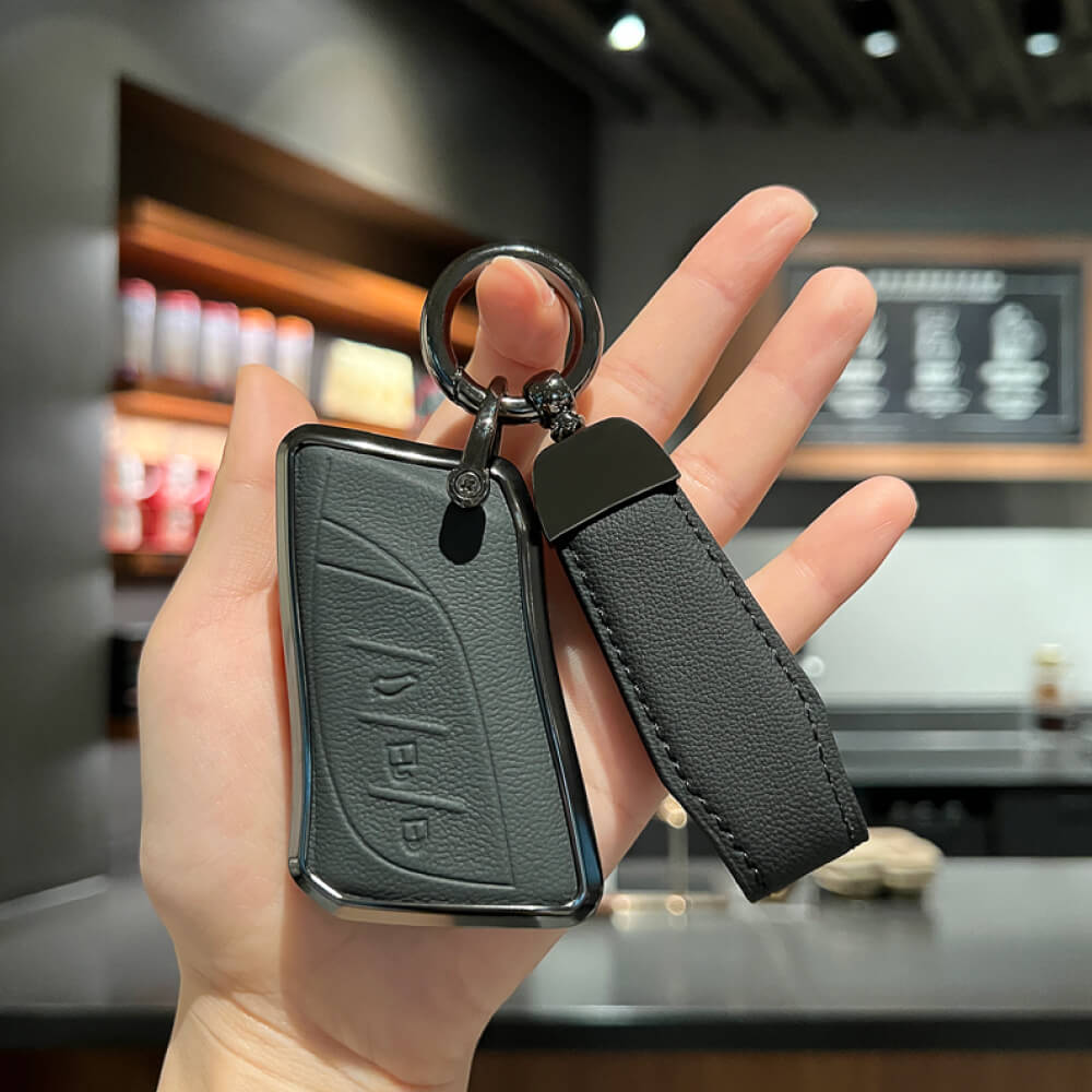 【レクサス】ストラップ付きシンプルレザースマートキーケース 〔Aタイプ〕