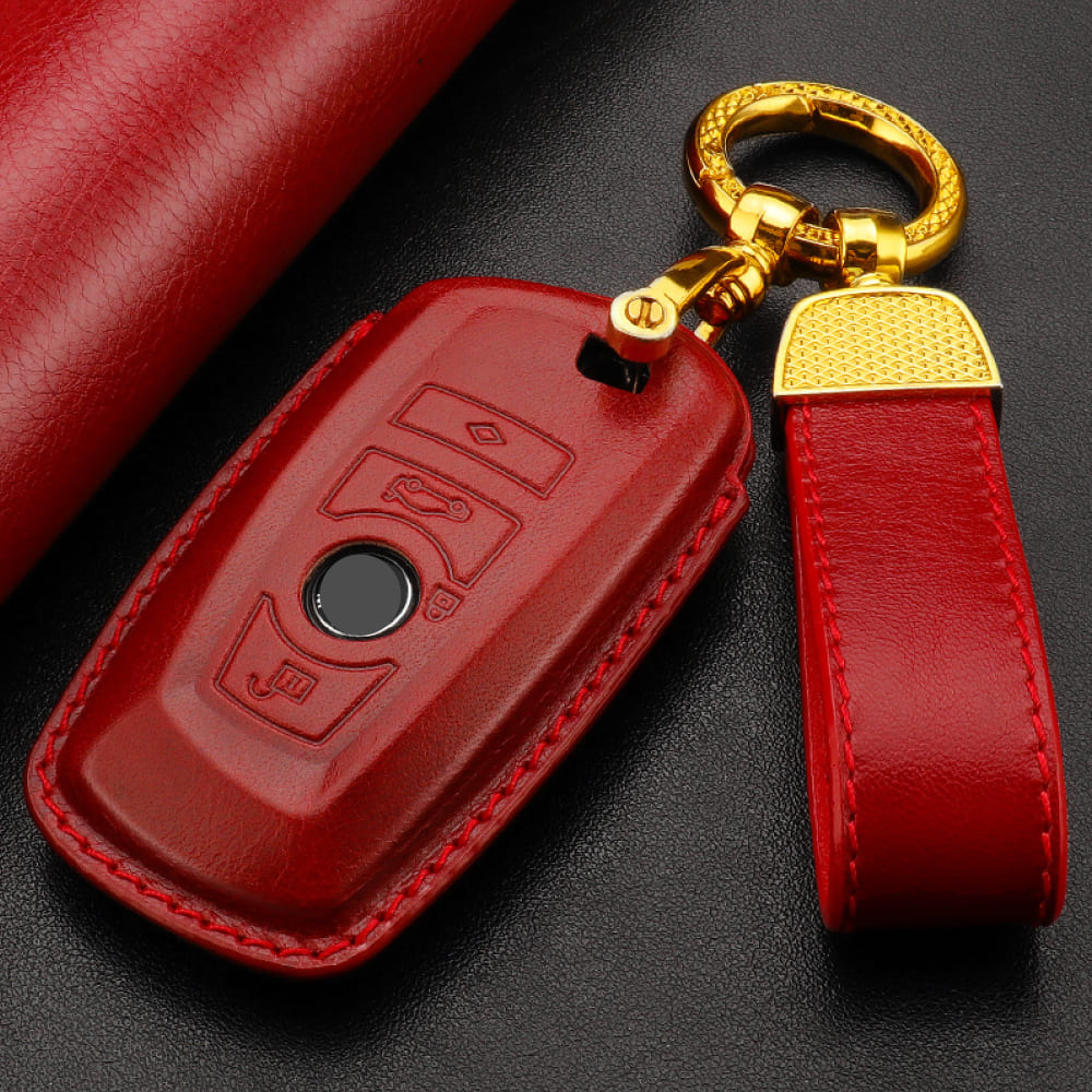 【BMW】ストラップ付きシックレザースマートキーケース 〔Bタイプ〕