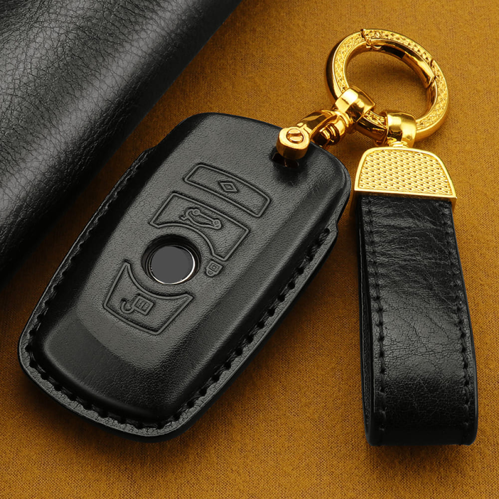 【BMW】ストラップ付きシックレザースマートキーケース 〔Bタイプ〕