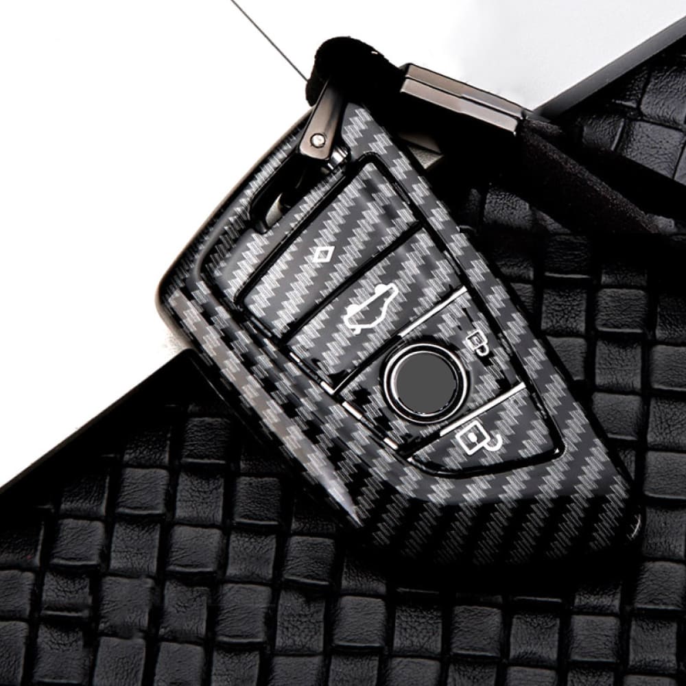 【BMW】 ストラップ付きブラックスマートキーケース〔Aタイプ〕