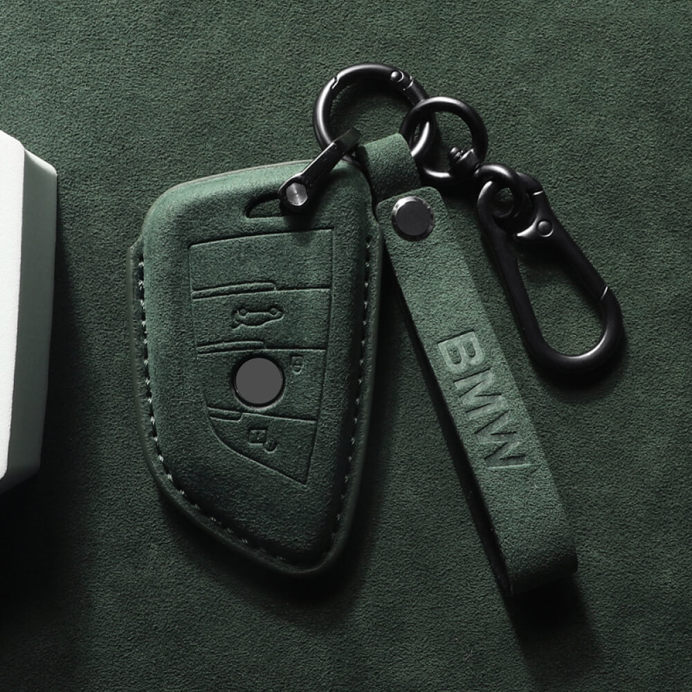 【BMW】ダークグリーンスウェードスマートキーケース〔Aタイプ〕