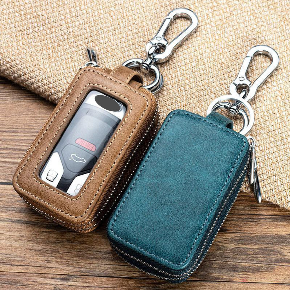 【全車種】2個収納レザースマートキーケース