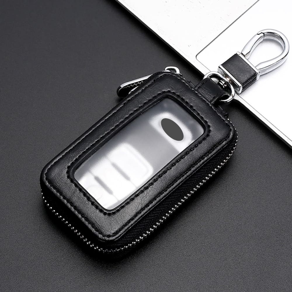 【全車種】窓全面チャックレザースマートキーケース