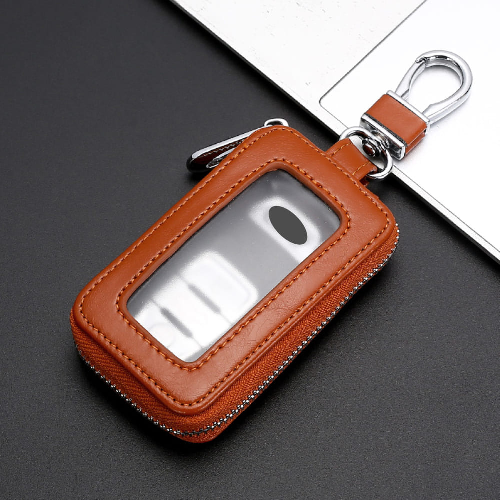 【全車種】窓全面チャックレザースマートキーケース