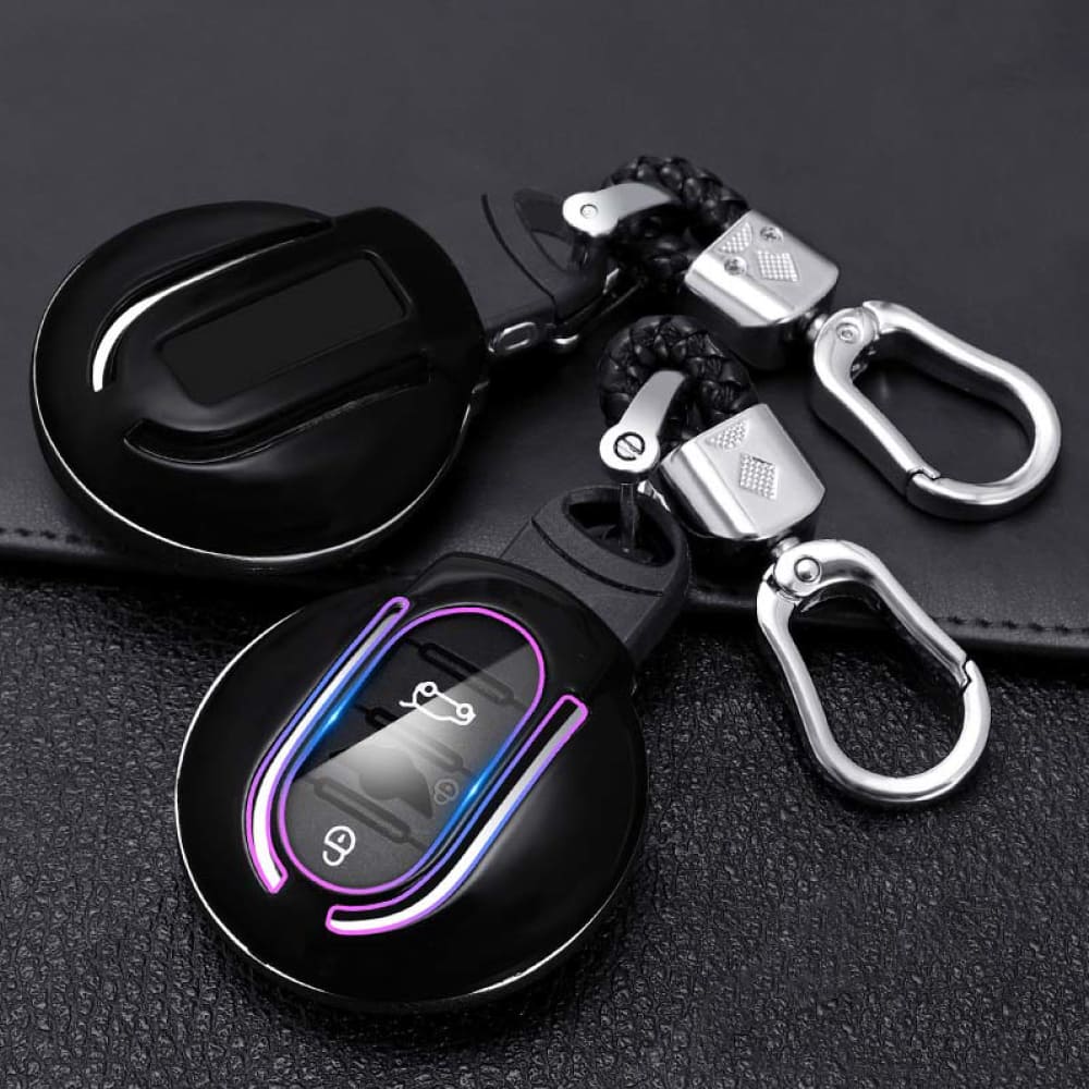 【MINI】カーボン&ネオンデザインスマートキーケース〔Aタイプ〕