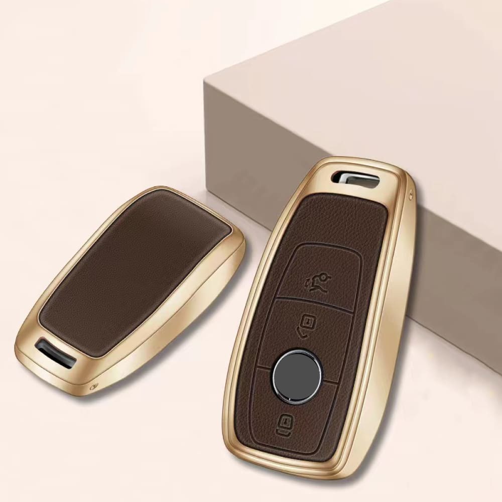 【ベンツ】レザーメタリックスマートキーケース〔Bタイプ〕