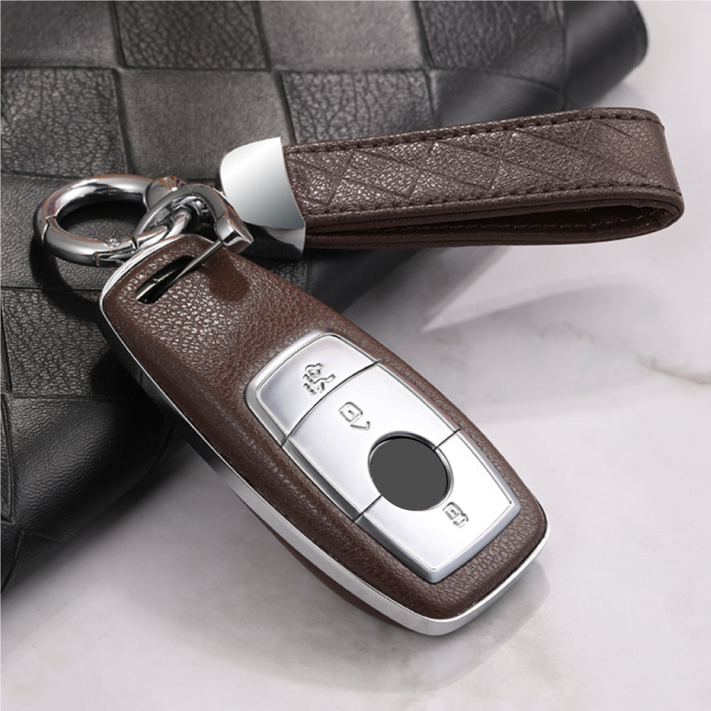 【ベンツ】レザーストラップキーリングスマートキーケース〔Bタイプ〕