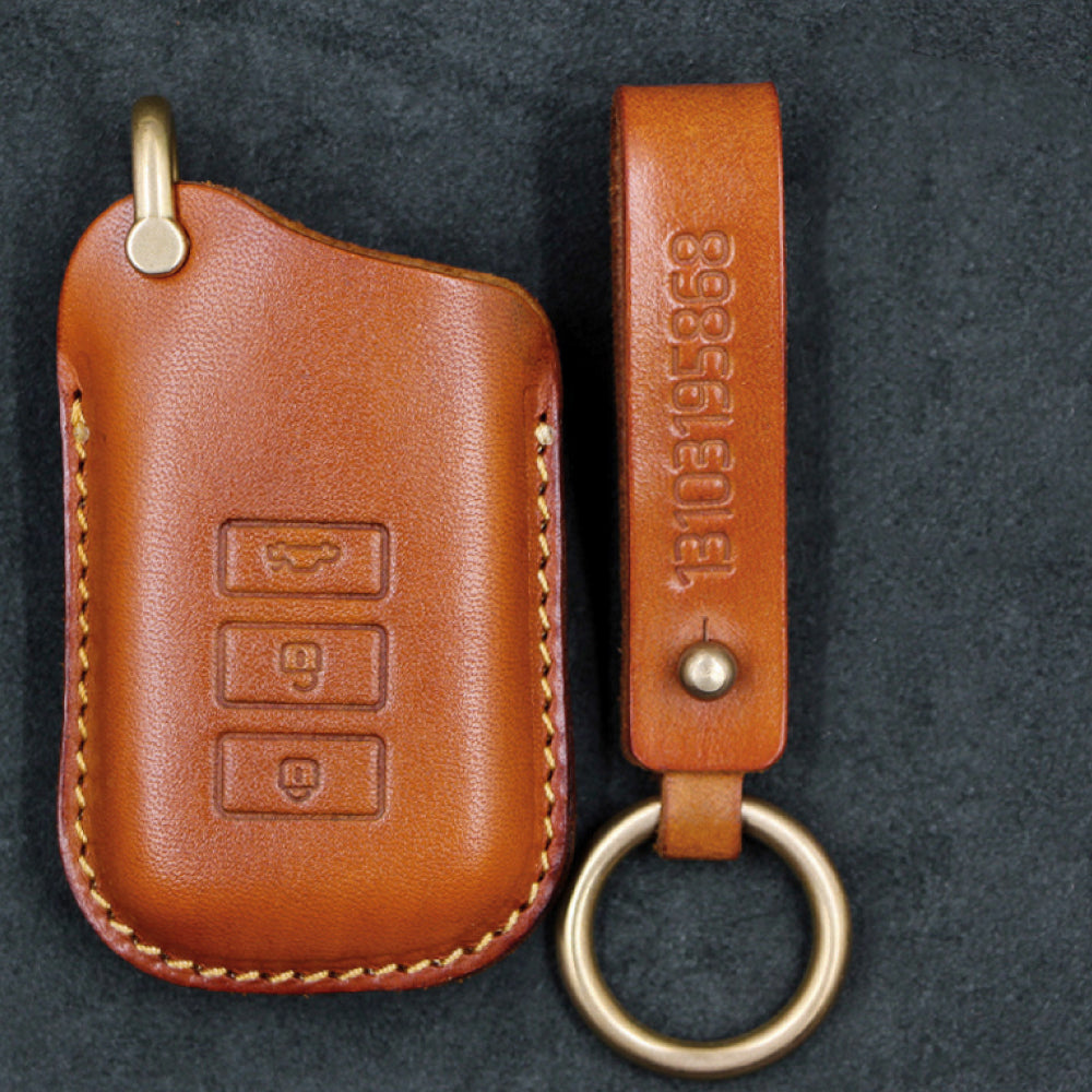 【レクサス】カスタムナンバー可！レザースマートキーケース〔Bタイプ〕