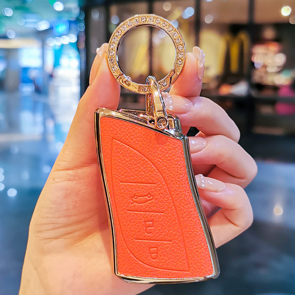 【レクサス】キーリング付きカラフルレザースマートキーケース〔Aタイプ〕