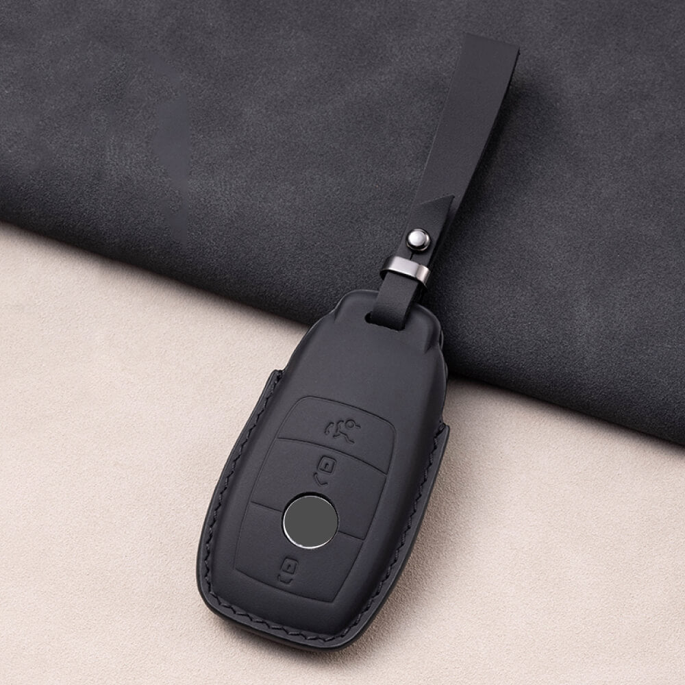 【ベンツ】レザーストラップ付きスマートキーケース〔Bタイプ〕