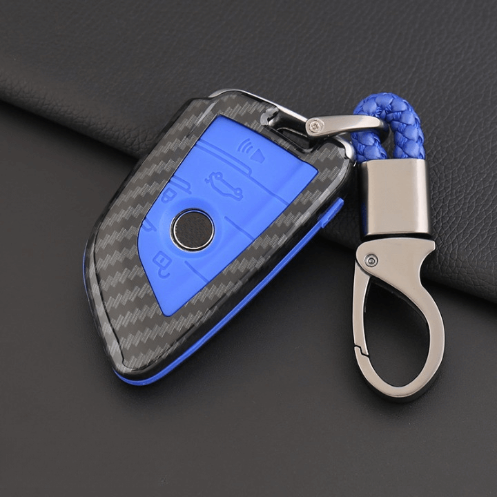 【BMW】バックル付きブラックカバーキーケース【2個セット】〔Aタイプ〕