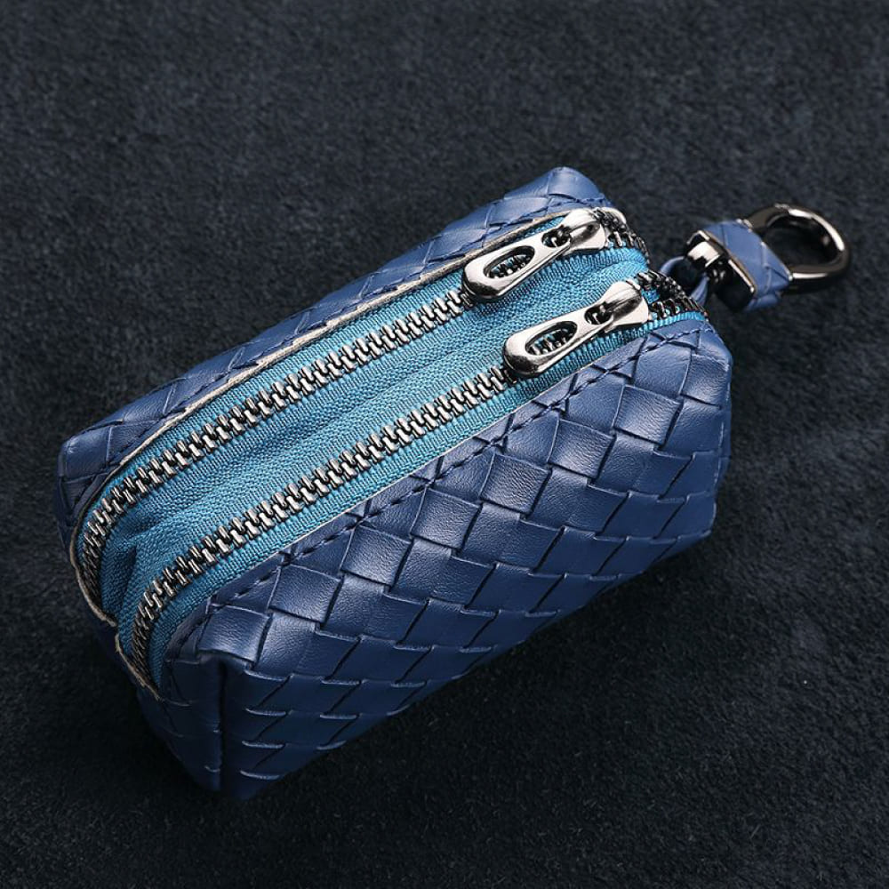 【全車種】ダブルチャックレザースマートキーケース