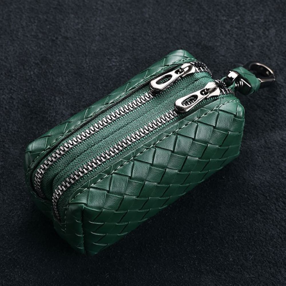 【全車種】ダブルチャックレザースマートキーケース