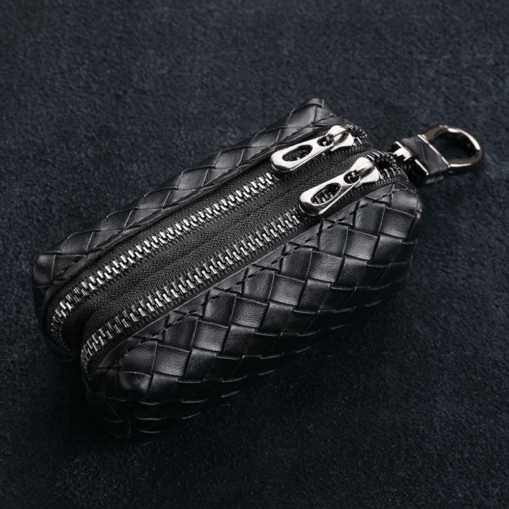 【全車種】ダブルチャックレザースマートキーケース