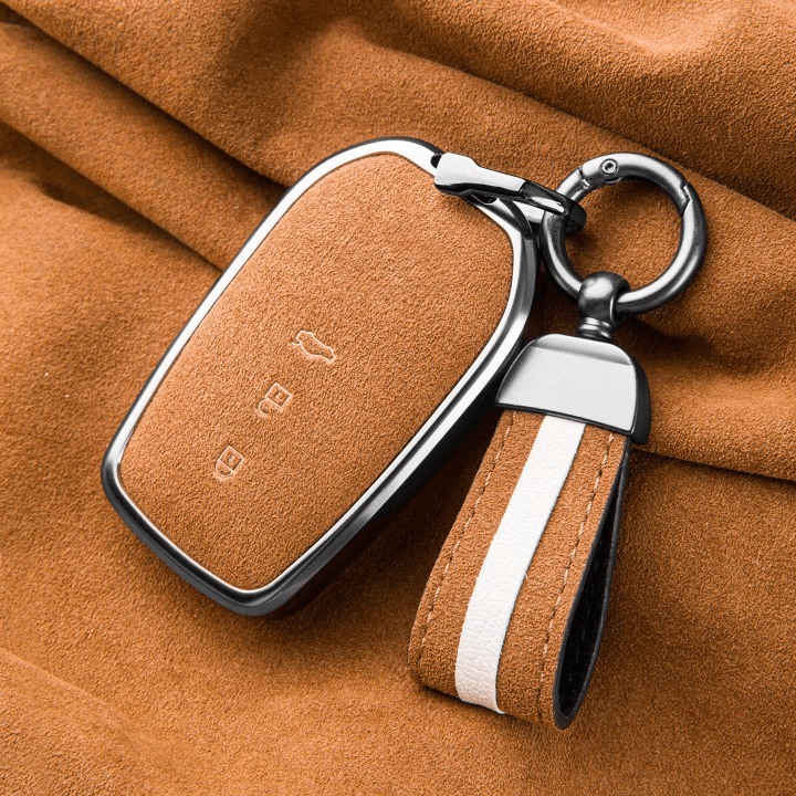 クラウン専用【トヨタ】ストラップ付きプレミアムスウェードスマートキーケース〔Eタイプ〕